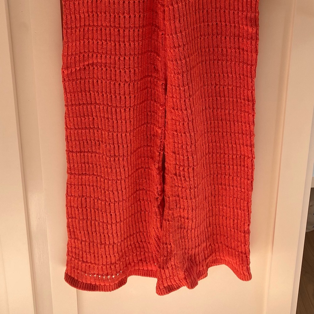 Zara Chenille Orange Pants Medium - Picture 4 of 4